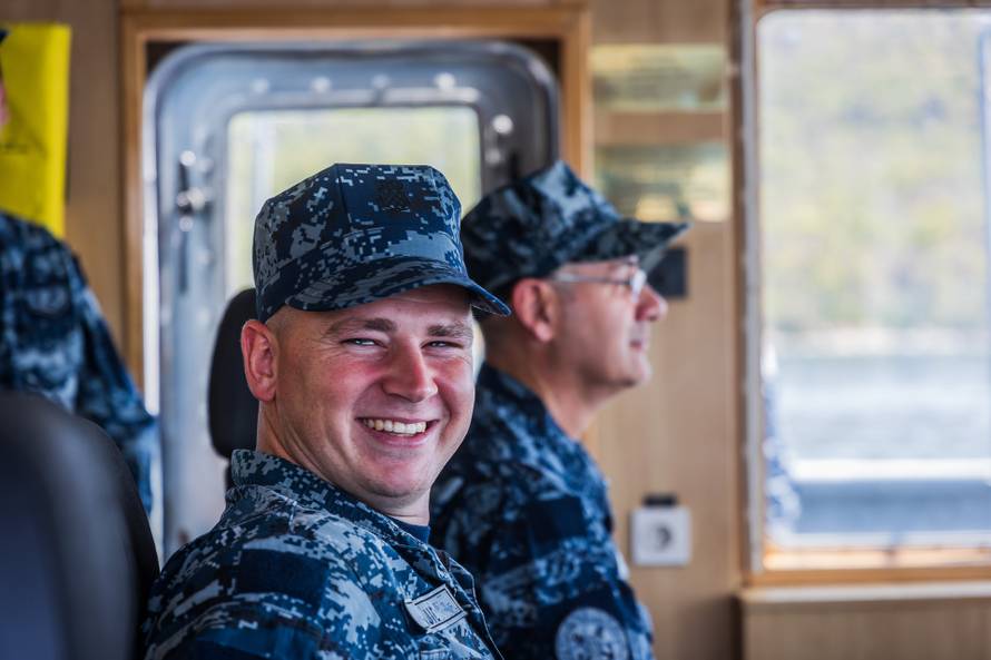 Split: Posada Hrvatske ratne mornarice tijekom vježbe za vojni Mimohod 2025. 