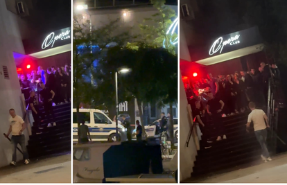 VIDEO Šok u Zadru: 'Metalnom šipkom je mahao prema ljudima ispred kluba. Došla je i policija'