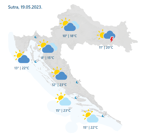 Je li napokon kraj kiši? U petak još koji prolazni pljusak, vikend nosi sunčanije i toplije vrijeme