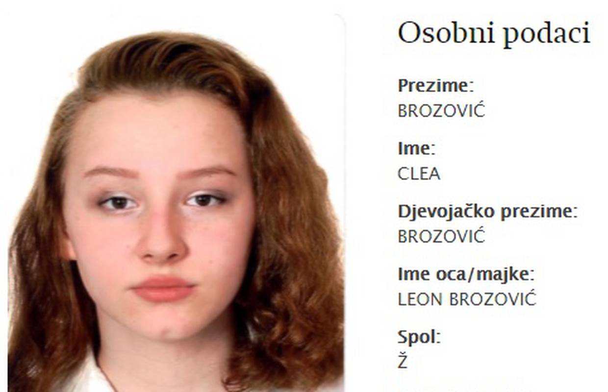 Clea Brozović iz Požege nestala je u Frankfurtu, obitelj moli za pomoć - gubi joj se trag od 17.7.