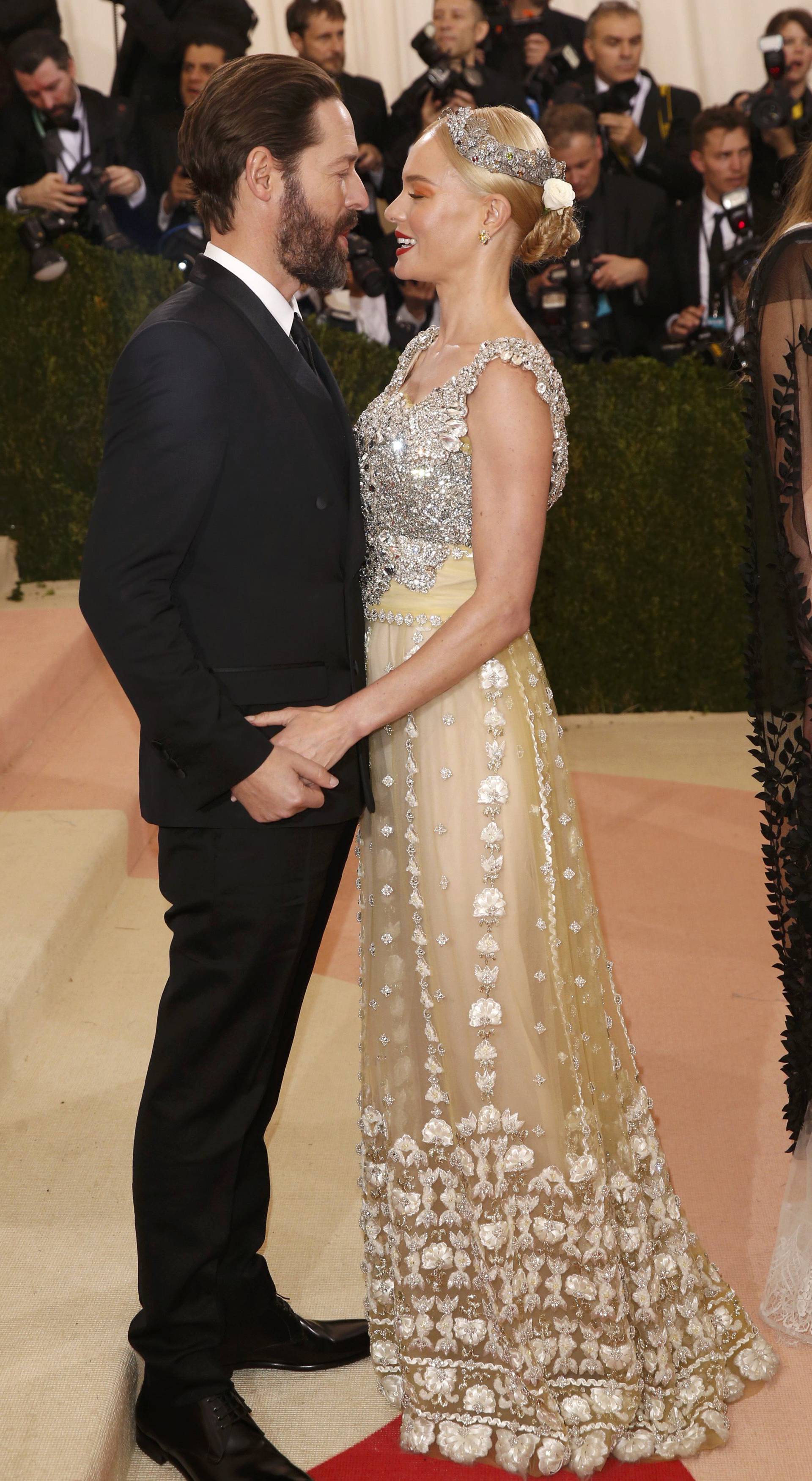 Actress Bosworth and husband Polish arrive at the Met Gala in New York