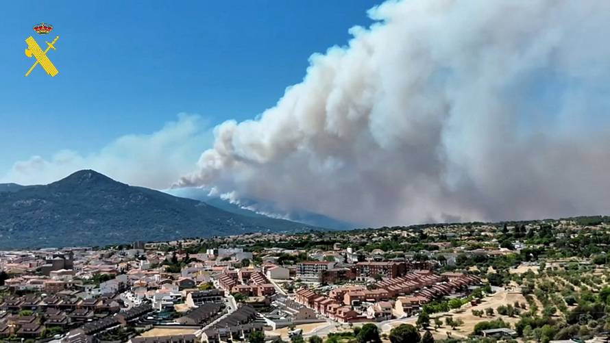 Wildfire in the Madrid region
