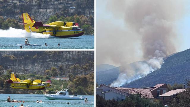 VIDEO Lokalizirali požar kod Grebaštice, na terenu i dalje 52 vatrogasca, povlače kanadere