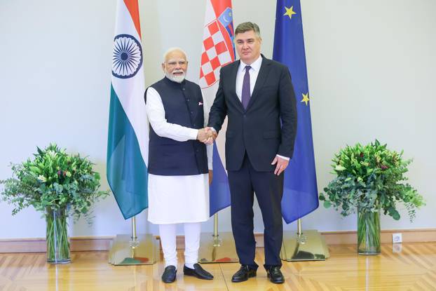 Zagreb: Zoran Milanović primio Narendru Modija