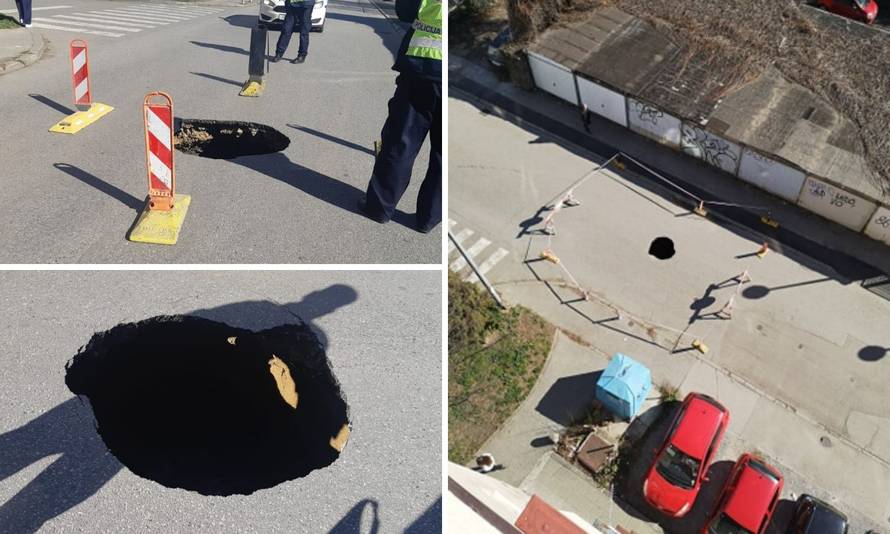 Video: Propao je dio ulice u Maksimiru, policija sve ogradila