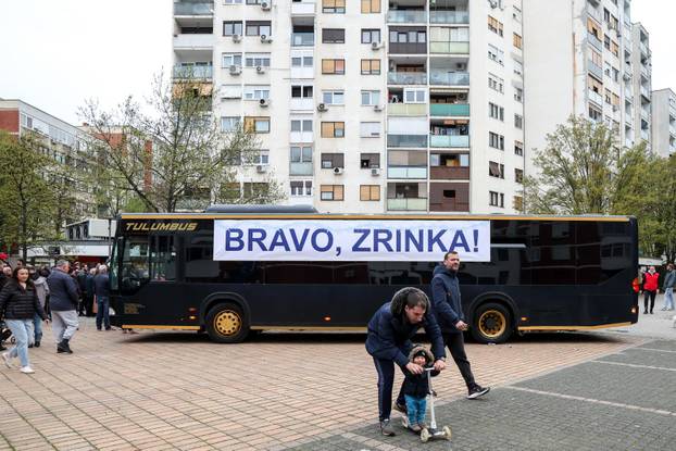 Zagreb: Doček najbolje svjetske slalomašice Zrinke Ljutić u njezinom kvartu Sloboštini