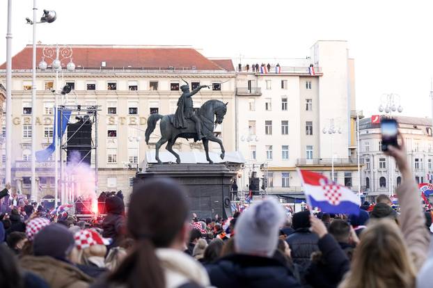 Zagreb: Svečani doček rukometaša nakon osvojenog srebra na Svjetskom prvenstvu