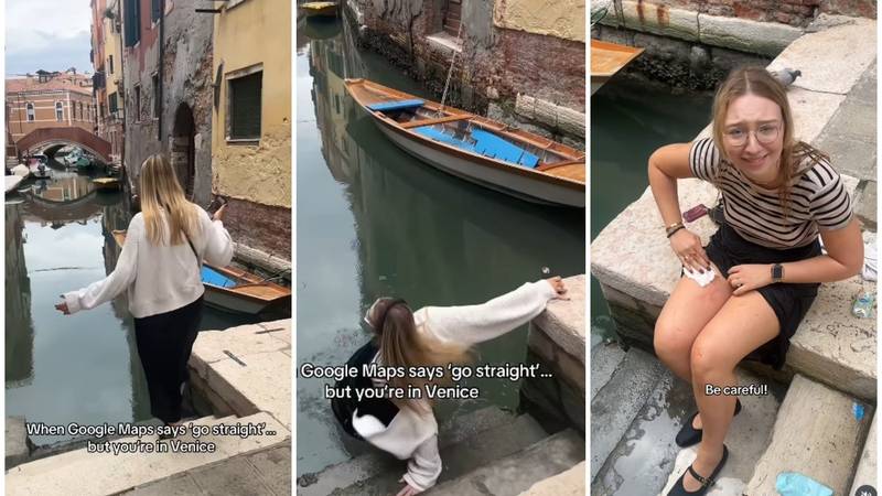 VIDEO Turistkinja u Veneciji pala u kanal i ozlijedila se: 'Google maps mi je dao pogrešne upute'
