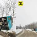 Autobus izletio s ceste kod Valpova i prevrnuo se u kanalu