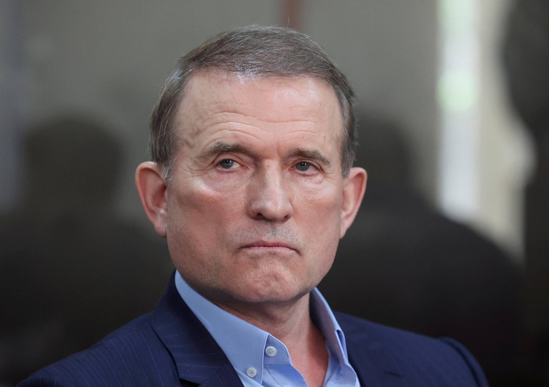 FILE PHOTO: Viktor Medvedchuk, leader of Opposition Platform - For Life political party, attends a court hearing in Kyiv