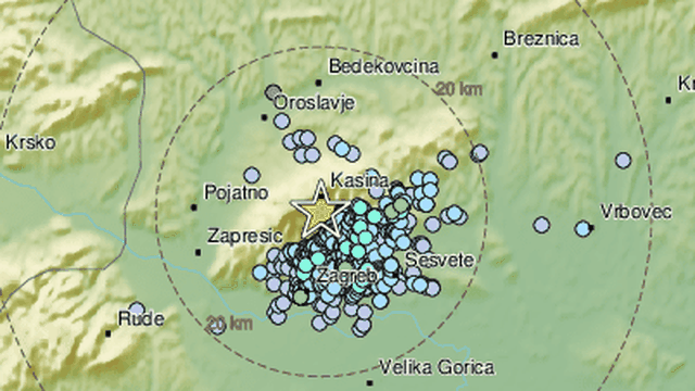 Potres zatresao Zagreb, bio je jačine 2,2 po Richteru: 'Jako je grunulo, trajao je par sekundi'