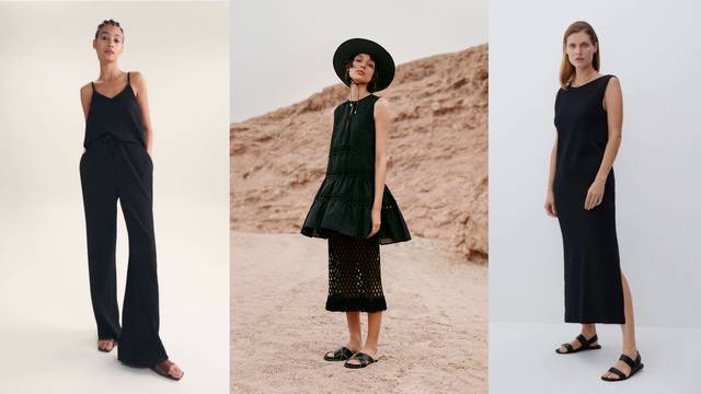 Crna u ljetnim kombinacijama: Od haljine i hlača do torbice