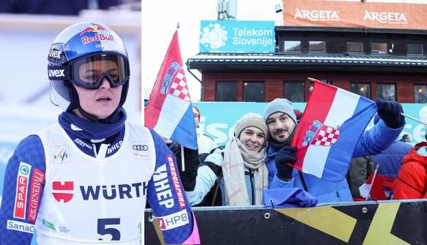 FOTO Zrinku nije išlo, ali Hrvati su zagrijali atmosferu na utrci u Kranjskoj Gori! Evo kako je bilo