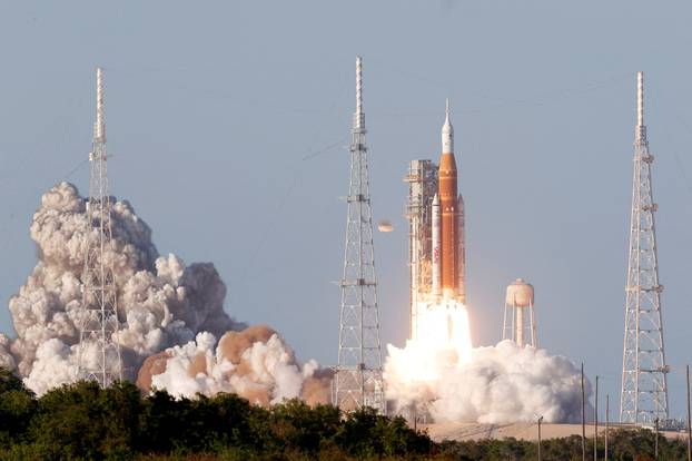 NASA's Artemis II mission to fly by the moon lifts off from the Kennedy Space Center in Cape Canaveral, Florida, U.S.