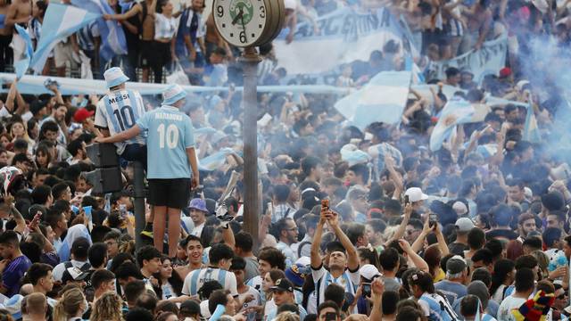 FIFA World Cup Qatar 2022 - Fans in Buenos Aires watch Argentina v Croatia