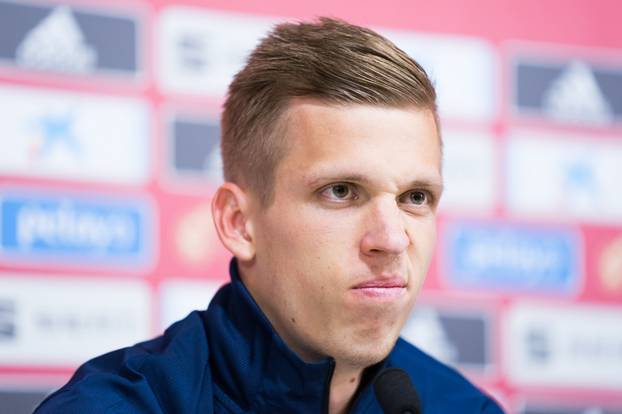 Dani Olmo attends the press conference previous to Spanish National Team of Football vs Malta and Romania