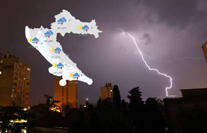 Upozorenja na snazi za cijelu Hrvatsku! Stižu grmljavinska nevremena i jaki pljuskovi...