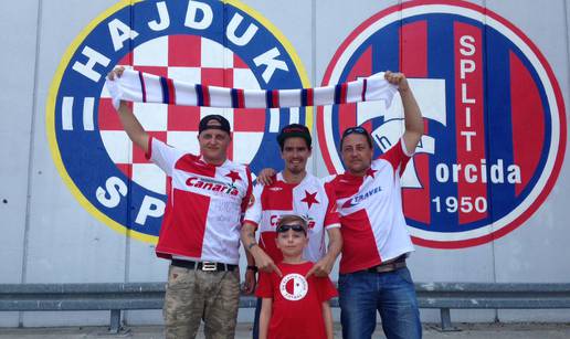 Navijači Slavije stigli u Split bodriti Hajduk protiv Slovana