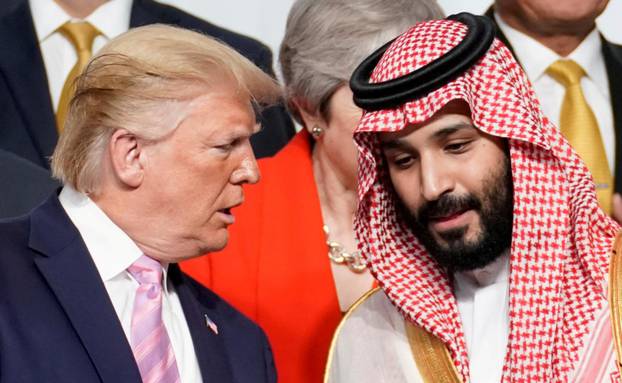 FILE PHOTO: U.S. President Donald Trump speaks with Saudi Arabia