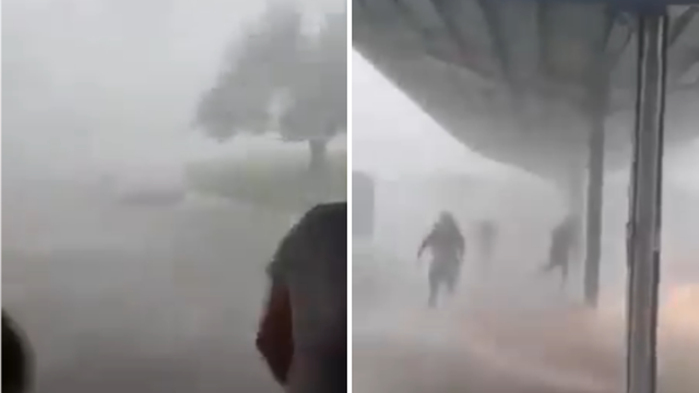 VIDEO Orkanski vjetrovi nosili sve pred sobom u Čazmi: Čupali stabla, krovove, stolce...