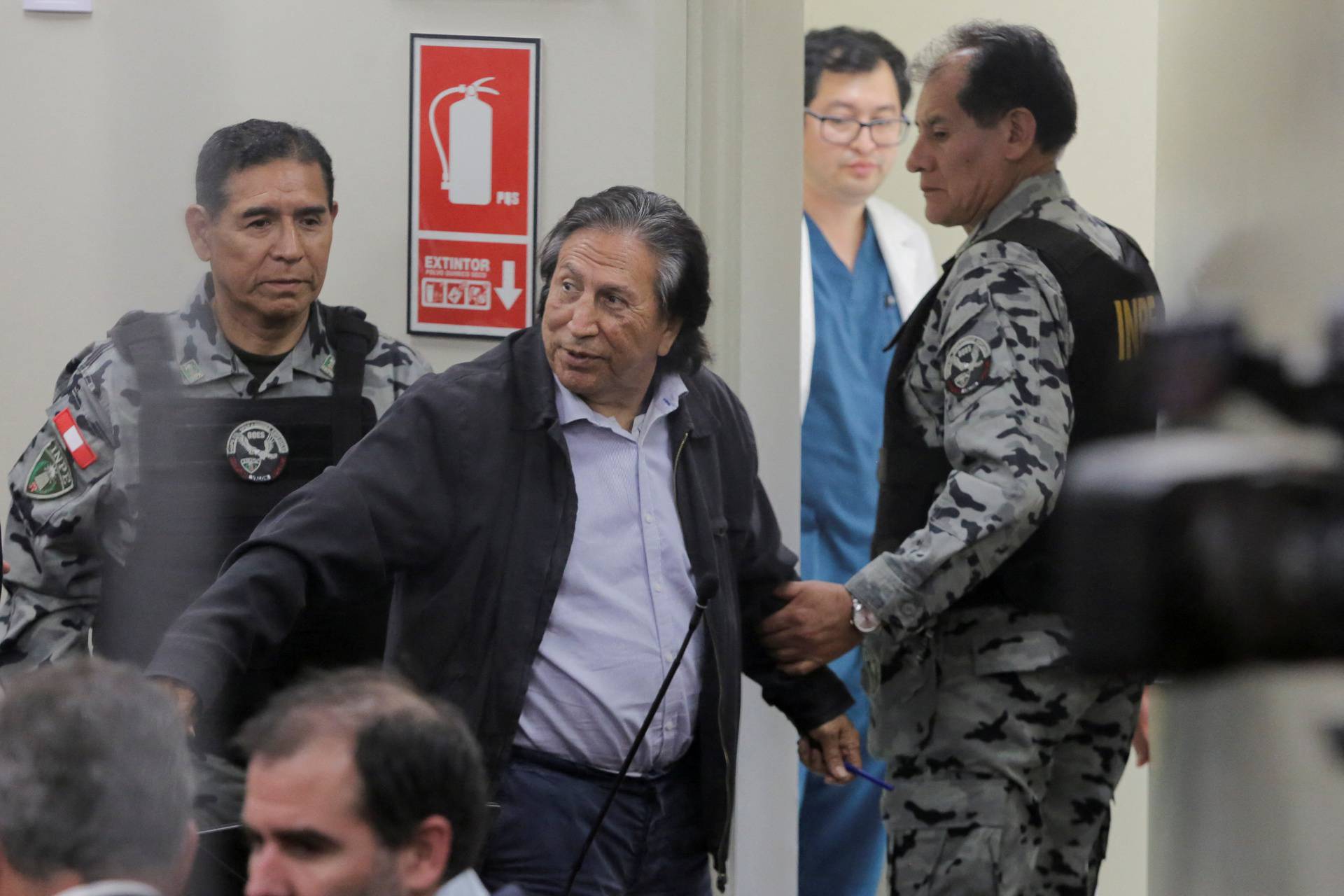 Peru's former President Alejandro Toledo appears in court in Lima