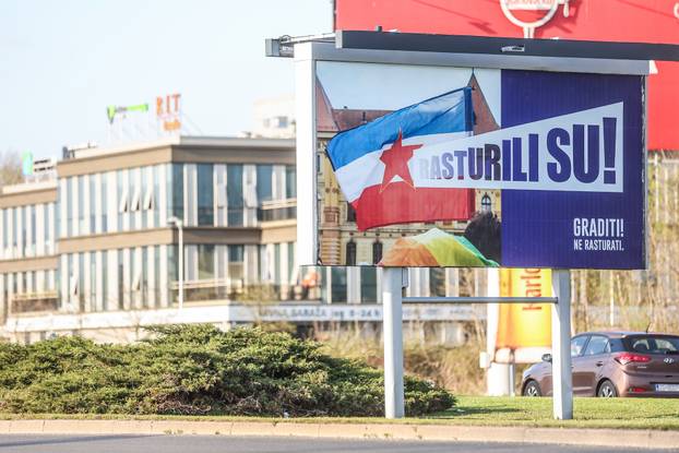 Zagreb: Predizborni plakat na Avenija Većeslava Holjevca