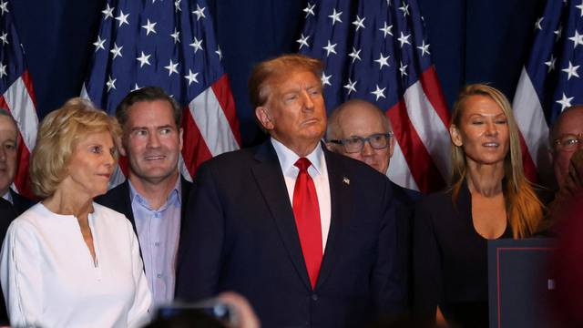 FILE PHOTO: Republican presidential candidate and former U.S. President Trump hosts a South Carolina Republican presidential primary election night party in Columbia