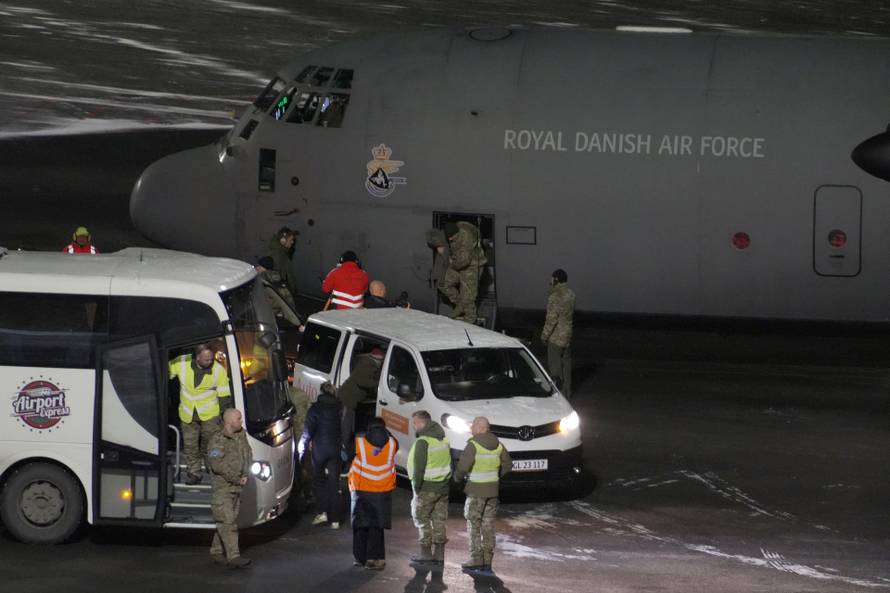 Royal Danish Air Force plane carrying personnel arrives in Greenland