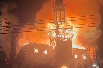 Fire in Limoges city hall amid protests in France