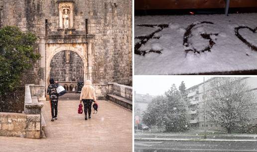 Temperature idu ispod nule, a snijeg pada čak i u Dubrovniku!