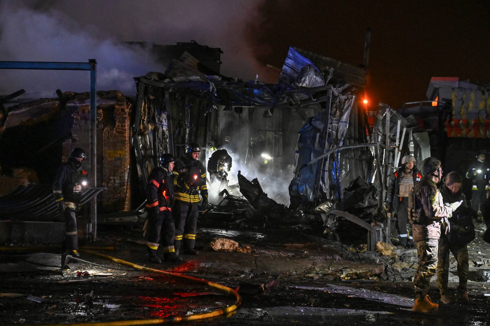 Aftermath of a Russian air strike in Zaporizhzhia