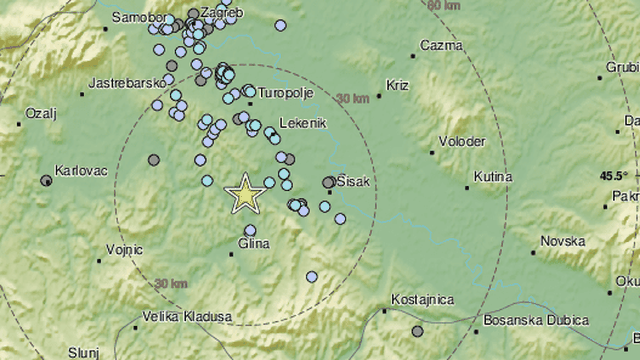 Slabiji potres ponovno je zatresao područje Petrinje