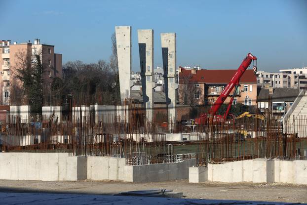 Zagreb: Napreduju radovi na izgradnji stadiona u Kranjčevićevoj