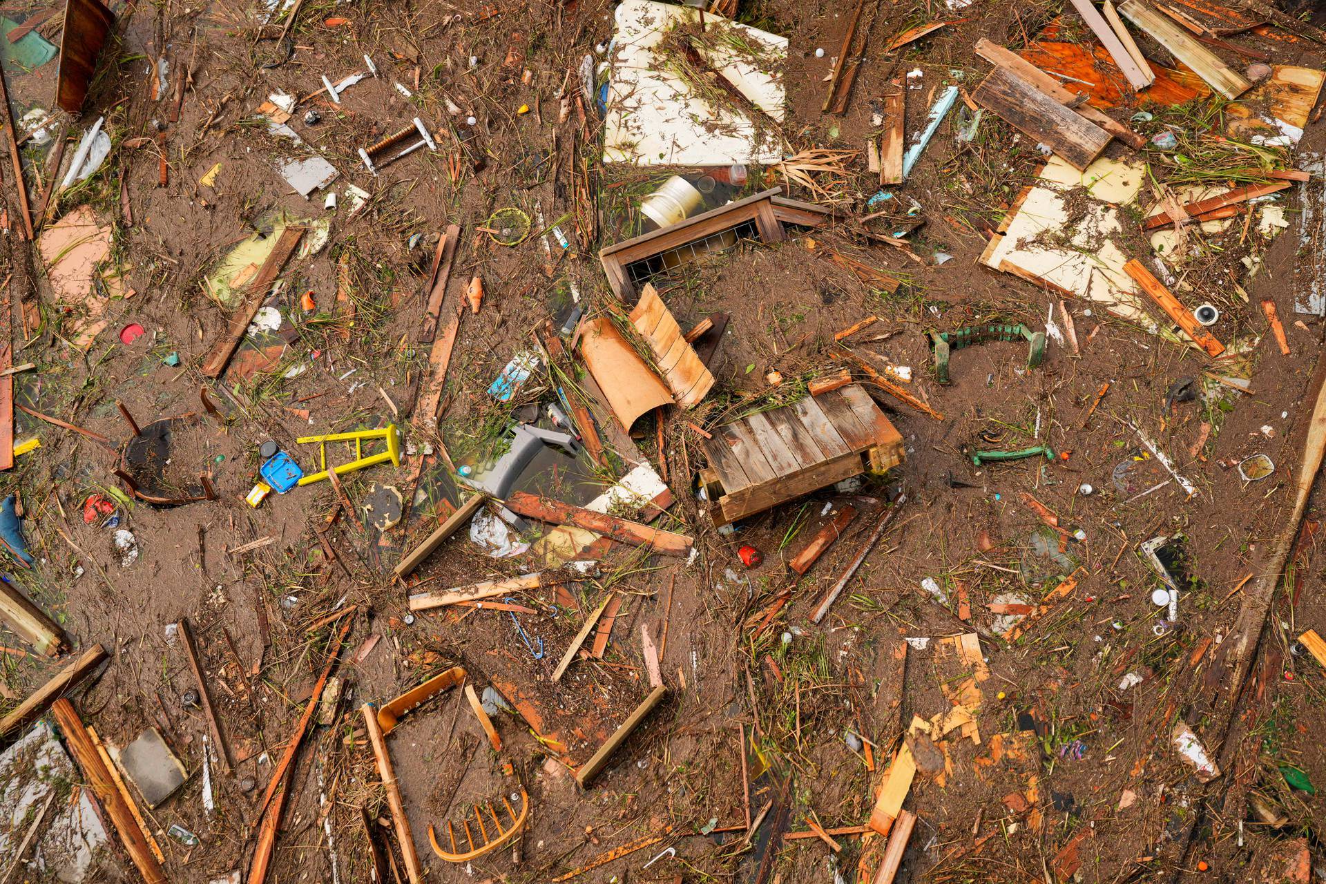 Aftermath of Hurricane Idalia in Horseshoe Beach, Florida