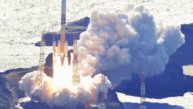 H-IIA rocket carrying the national space agency's moon lander is launched at Tanegashima Space Center on the southwestern island of Tanegashima