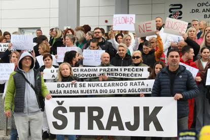 FOTO Veliki štrajk u zdravstvu: 'Zračimo, ali ne od sreće', 'Dva tenka manje i problem riješen!'