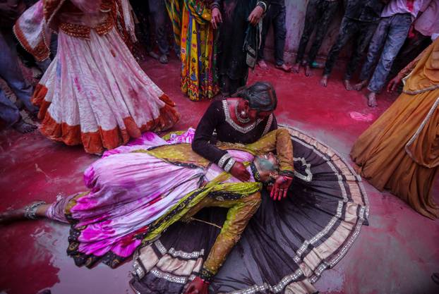 "Lathmar Holi" celebrations in Nandgaon