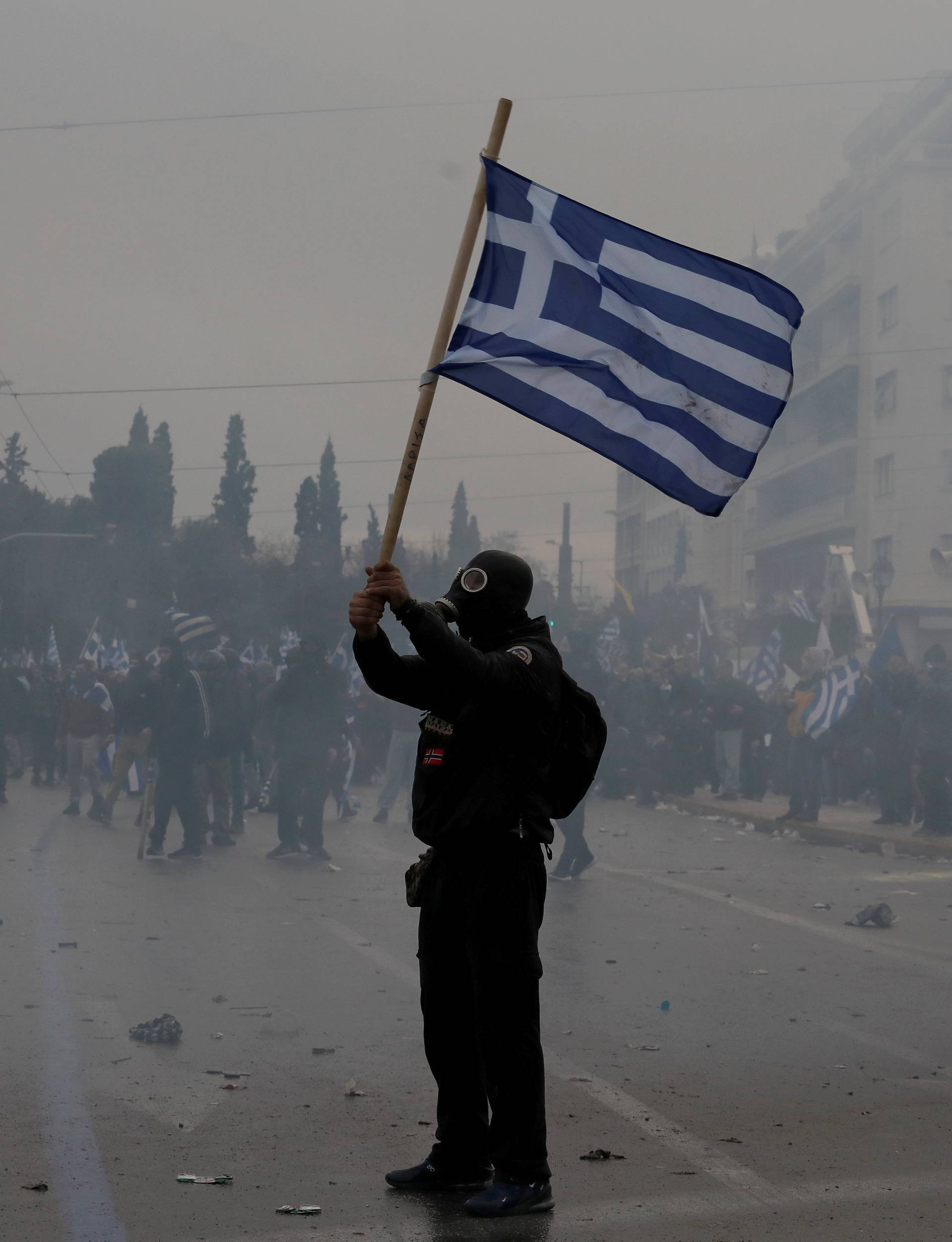 Demonstration against the agreement reached by Greece and Macedonia to resolve a dispute over the former Yugoslav republic's name, in Athens
