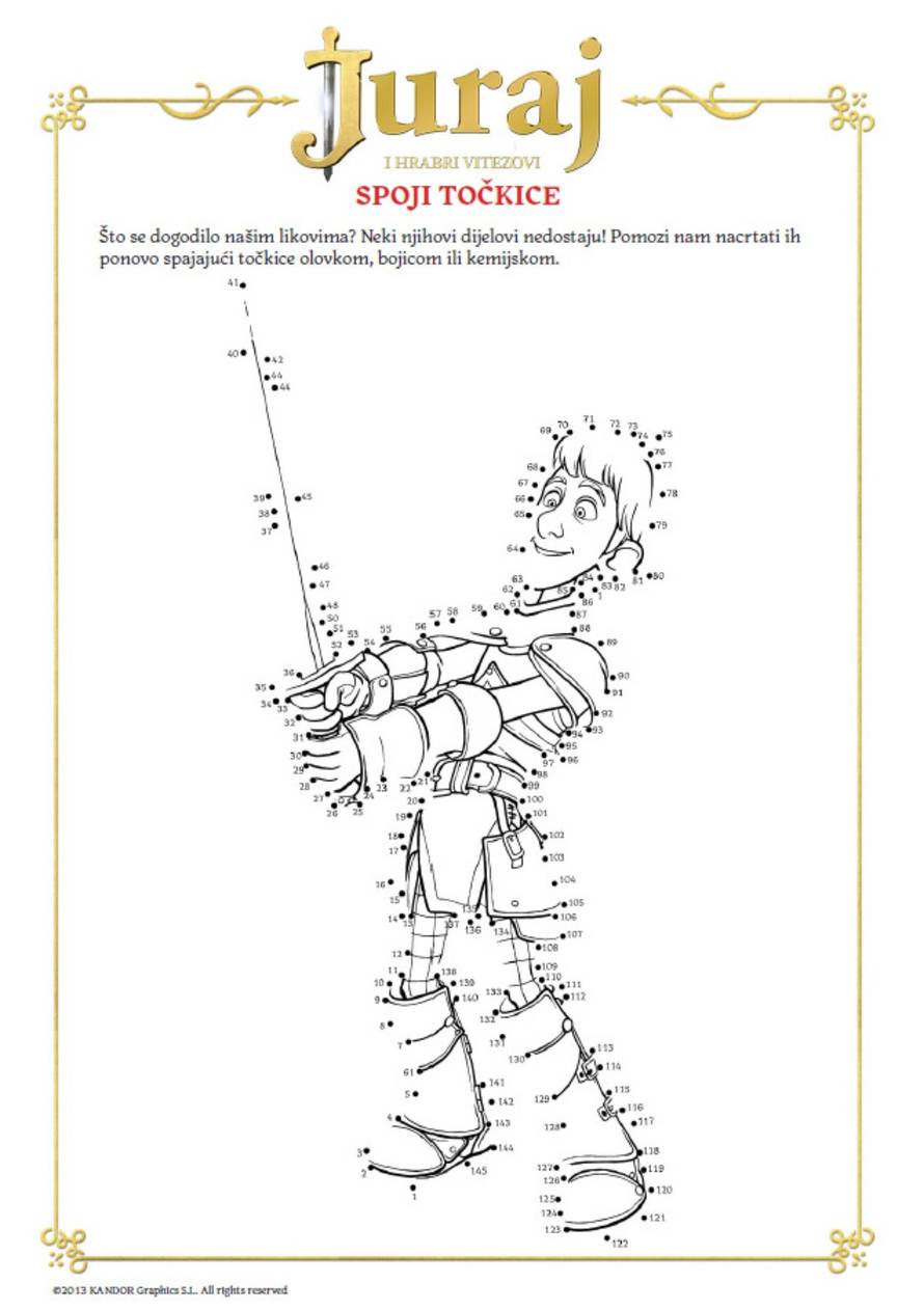 Igrice i bojanka: Zabavi se uz Jurja, hrabrog viteza