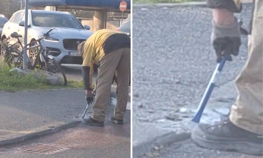 Kad ne bu Tomašević, bum ja! Nevjerojatni video: Štema stazu za bicikle da može lakše voziti?!