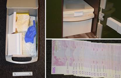 FOTO Djevojka (27) je u banci u sefu skrivala 58 grama kokaina i 87.400 eura: Odmah je uhitili