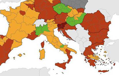 Stigla nova korona karta: Hrvatska opet crvena, Slovenija stoji najgore u cijeloj Europi