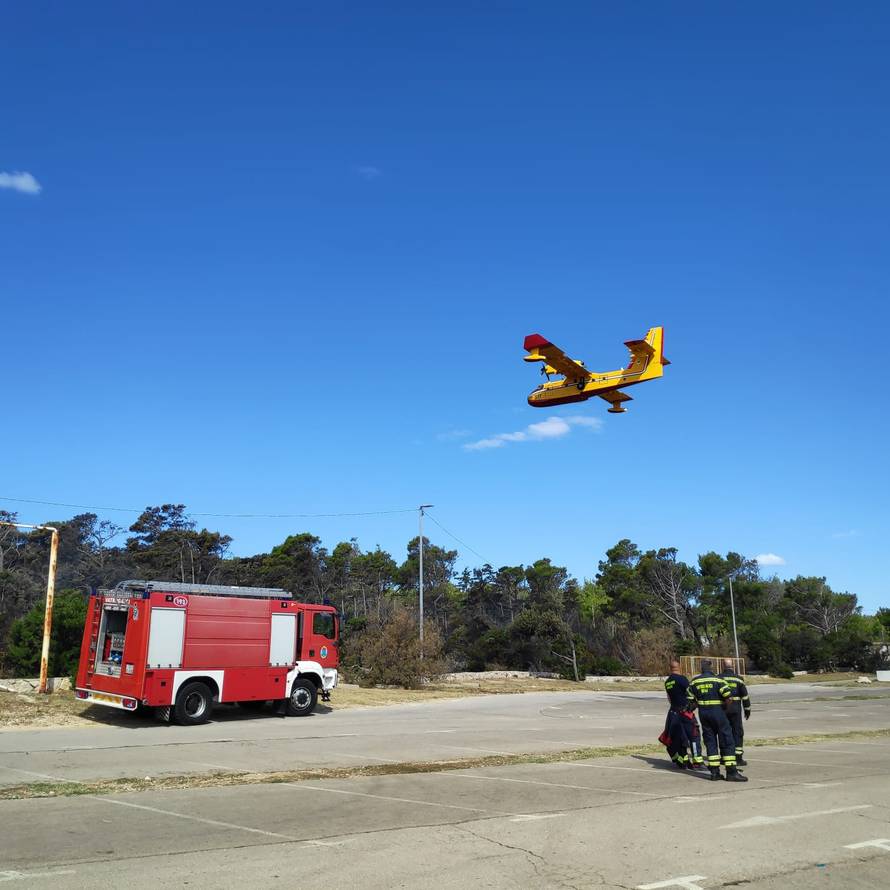'Požar na Zrću smo zaustavili, ali ljudi će na terenu ostati cijeli dan  i noć da ga potpuno ugase'
