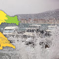 Olujni udari juga, obilna kiša i nevrijeme u Dalmaciji: Za dvije regije narančasti meteoalarm!
