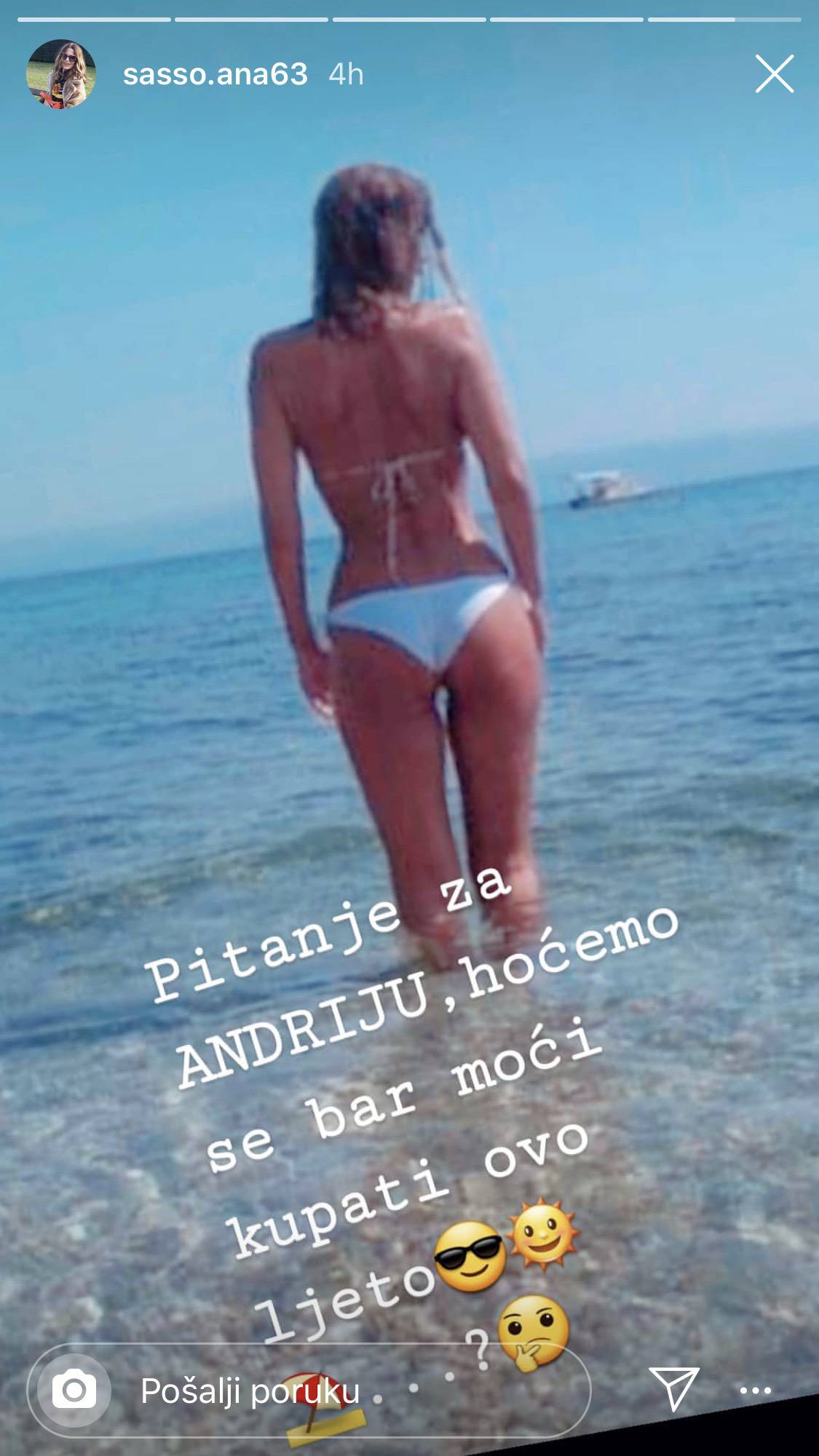 Ana Sasso se šali s Andrijom: 'Hoćemo se kupati ovog ljeta?'