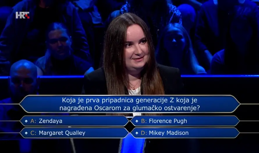 Josipa u 'Milijunašu' ispala na pitanju o gen Z glumici. Znate li vi kako glasi točan odgovor?