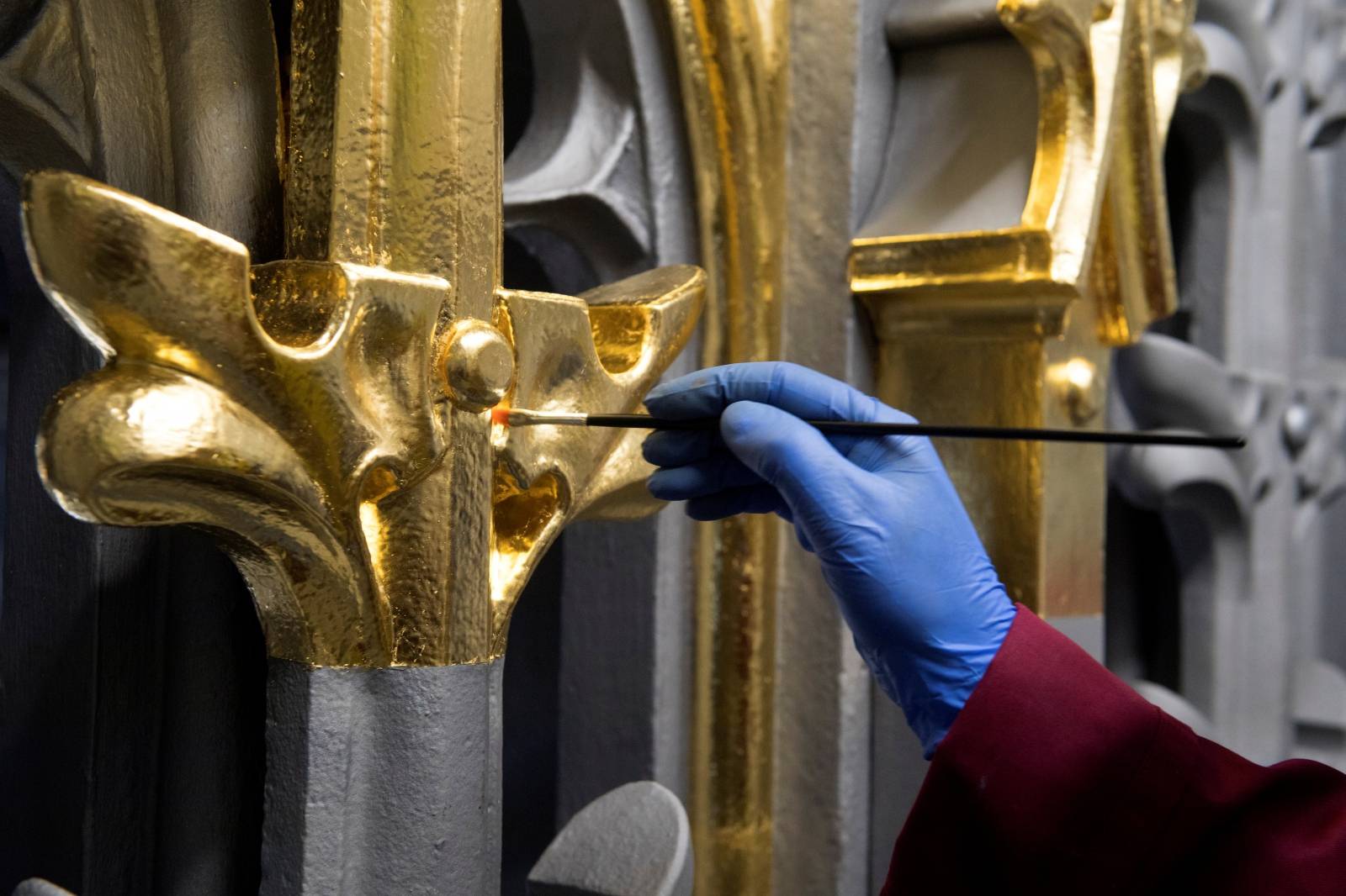 Big Ben clock tower at Westminster Palace restoration in London