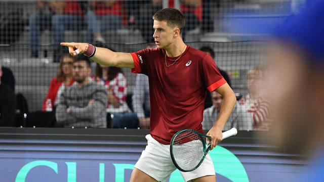 Varaždin: Davis Cup, meč Duje Ajduković - Bergs Zizou