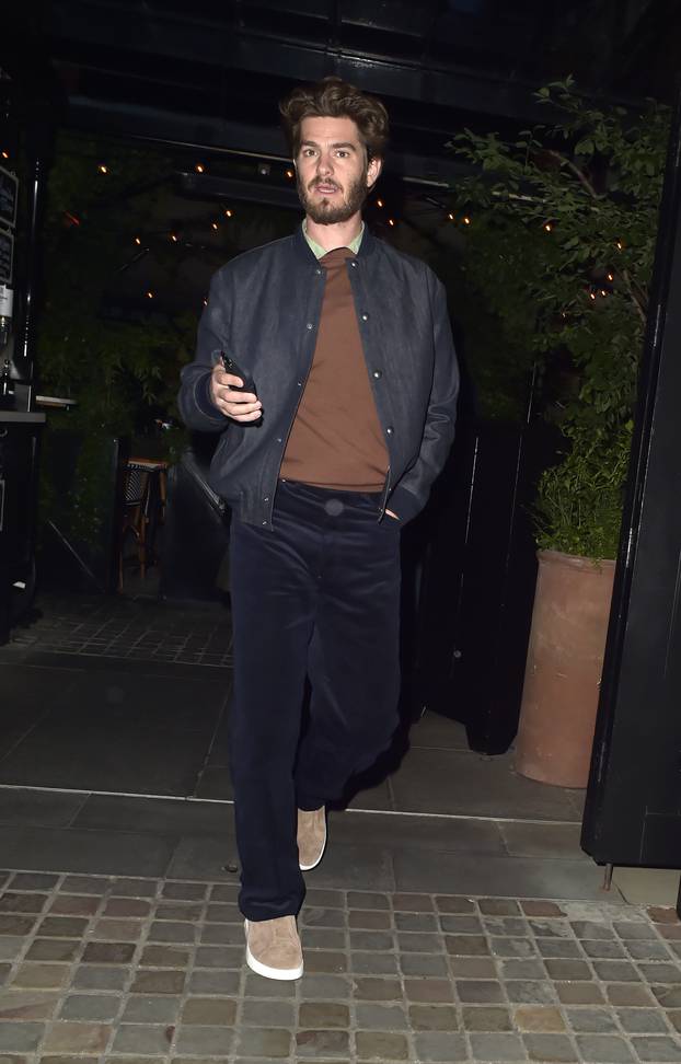 EXCLUSIVE: Andrew Garfield Enjoys Date Night With Alyssa Miller At The Chiltern Firehouse - 15 Jun 2024