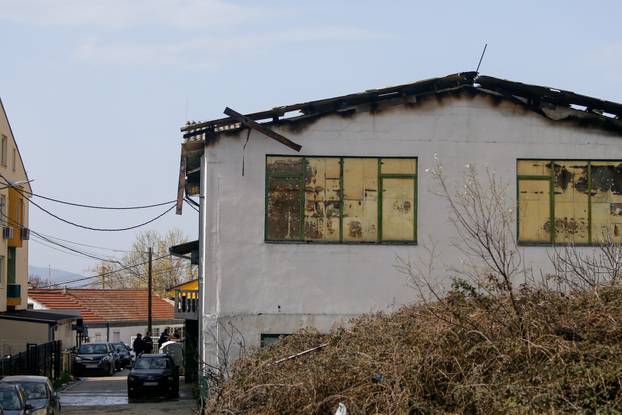 Rescue crews operate outside a night club, following a fire resulting in casualties, in the town of Kocani